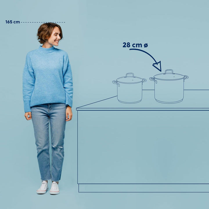 Kela 10178 Flavoria Gemüsetopf, 18/8 Stainless Steel, 12.2 liters 12,2 l, 12,2 l