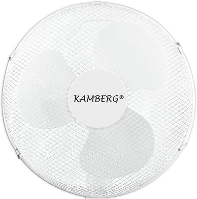 Kamberg - 00008060 Ventilator, 40 cm, mit weissen Füssen, 3 Geschwindigkeitsstufen, Oszillation, höh