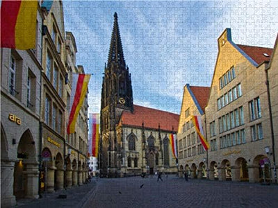 CALVENDO Puzzle Die St. Lamberti-Kirche am Prinzipalmarkt in Münster 1000 Teile Lege-Grösse 64 x 48