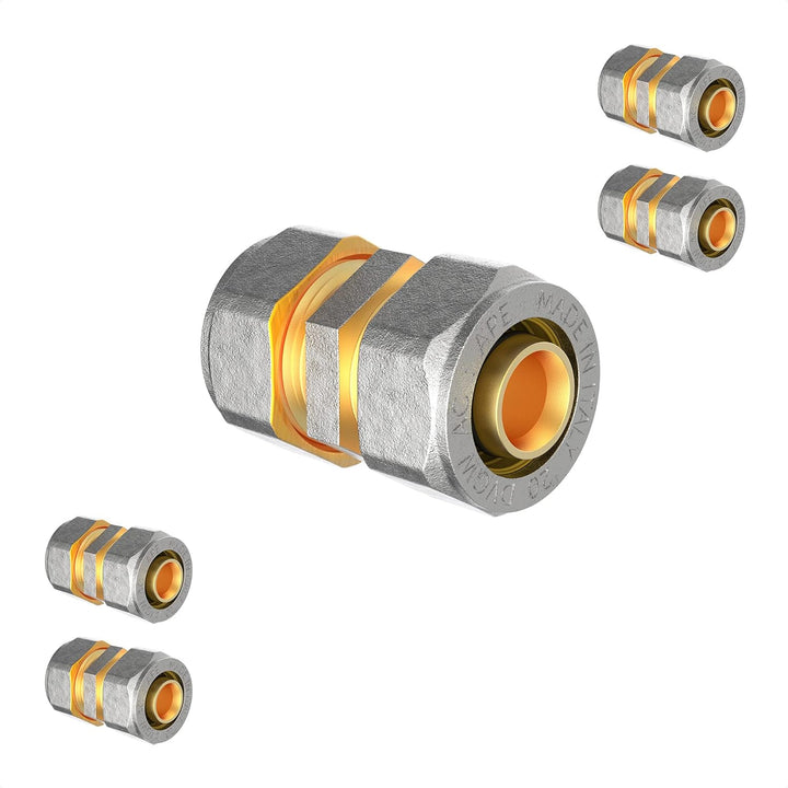 KIRCHHOFF | MSVR Rohr | 5er Set | Klemmringverschraubung 20 mm | Aluverbundrohr | für Heizung | Fuss