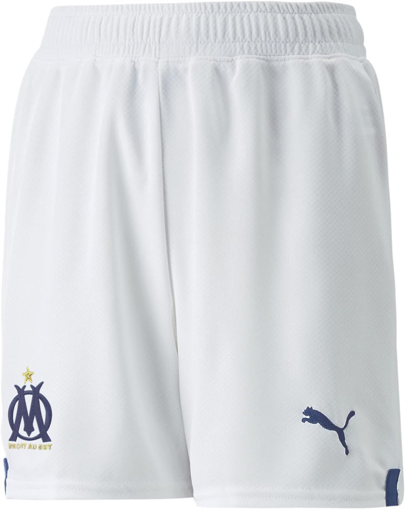 PUMA Unisex Regular Shorts Olympique de Marseille 22/23 Shorts für Jugendliche 140 White Limoges Blu