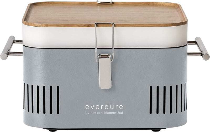 Heston Blumenthal Everdure CUBE Portable Charcoal BBQ - Stone Grey A