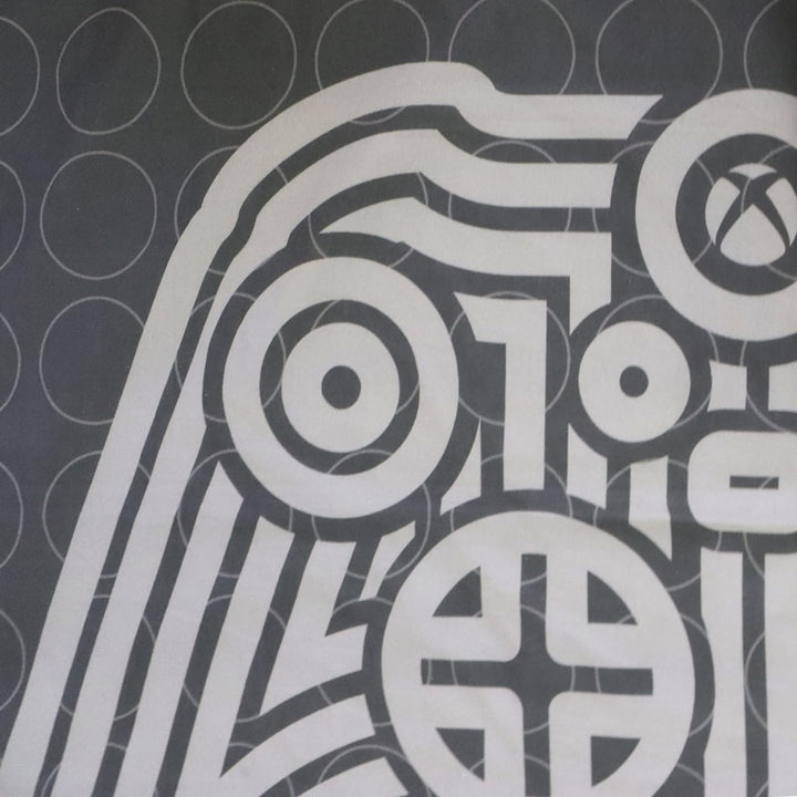 CTI Bettwäsche aus 100% Baumwolle, für Xbox Power Schwarz / Grau 140X200 Cm + 63X63 Cm, Schwarz / Gr