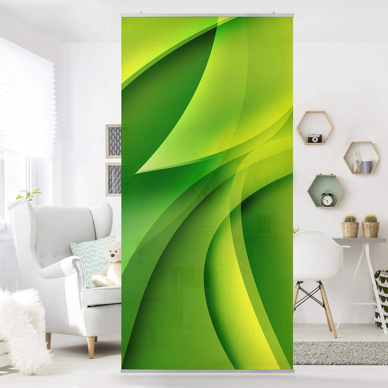 Bilderwelten Raumteiler Green Composition 250x120cm ohne Halterung 250x120cm without hanger, 250x120