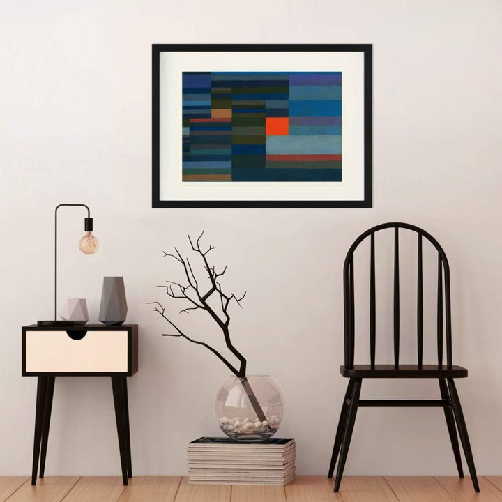 1art1 Paul Klee Poster Feuer Am Abend, 1929 Gerahmtes Bild Mit Edlem Passepartout | Wand-Bilder | Im