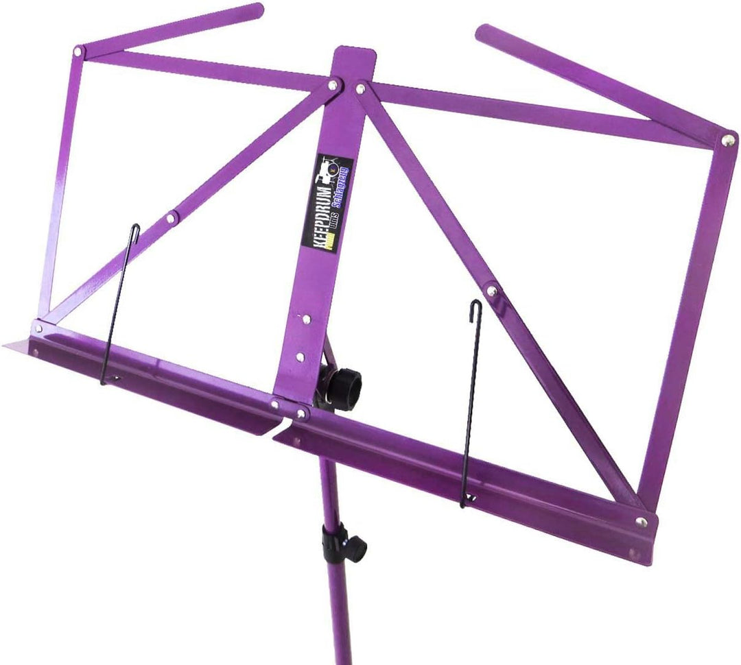 keepdrum MUS3 FL Flieder Notenstaender Notenpult Lila + Tragetasche