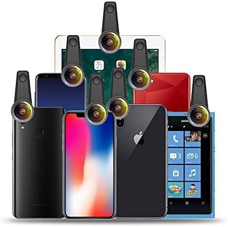 Apexel 6-in-1 Handy-Kameraobjektiv-Set, Weitwinkelobjektiv + Makroobjektiv + Fischaugenobjektiv + ND