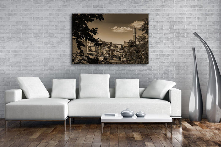 deyoli die Stadt Pisa in Italien Format: 80x60 Effekt: Sepia als Leinwandbild, Motiv fertig gerahmt