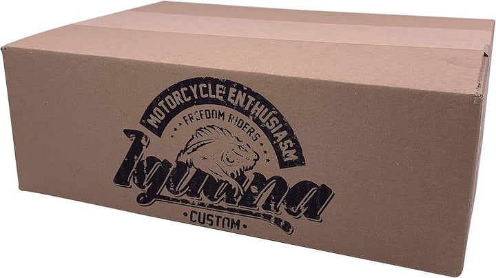 Iguana Custom - Lederschwinge Satteltasche - Speziell für die Linke Seite der Harley Davidson Sports