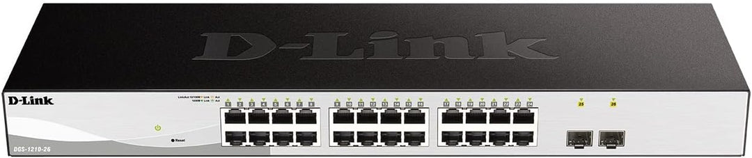 D-Link DGS-1210-26/E 26-Port Gigabit Smart Switch (24 x 10/100/1000 Mbit/s Base-T-Ports und 2 x 100/