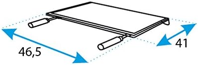 Imex El Zorro 71603 Grillplatte, Edelstahl 41x46.5x5 cm grau, 41x46.5x5 cm