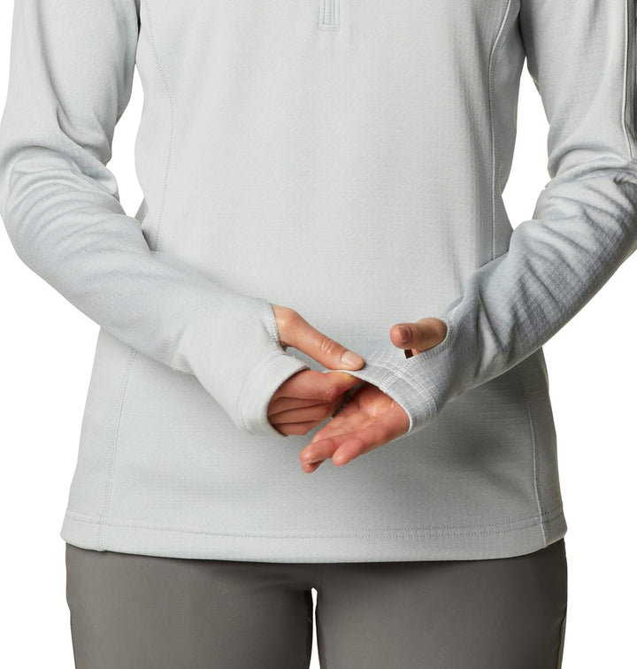Columbia Damen Park View Half-Zip Grid Fleecejacke mit halbem Reissverschluss Cirrus Grey, Heather L