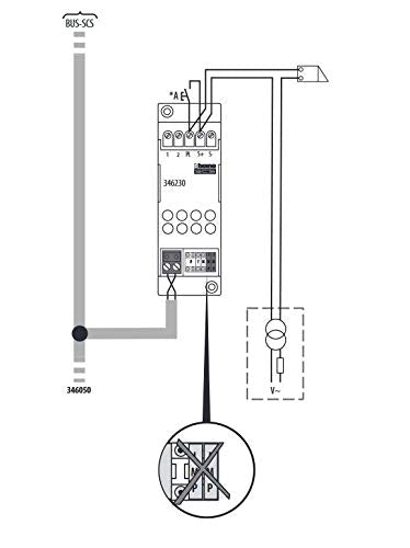 BTICINO, Reiheneinbau-Türöffnerrelais für Sfera Audio- und Video-Türsprechanlagen, 2-Draht , 346230