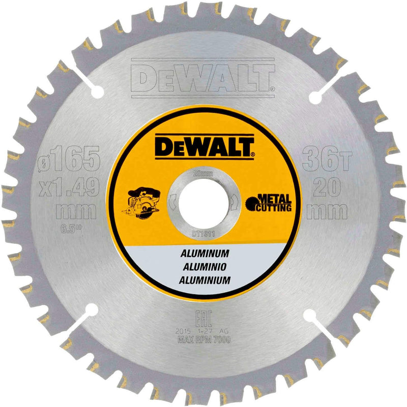 Dewalt Metall-Kreissägeblatt 165/20 36FZ+3° (für Aluminium) DT1911-QZ