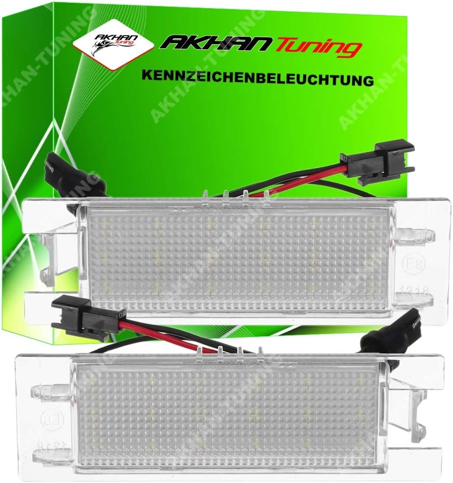 Akhan KB19 - LED Kennzeichenbeleuchtung Module komplette Einheit Plug'n Play geeignet für Opel Corsa