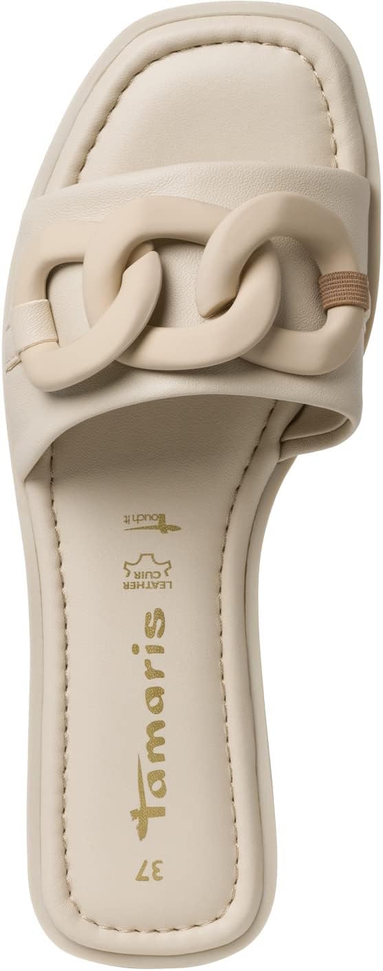 Tamaris Damen Pantolette 1-1-27119-30 normal 40 EU Ivory Uni, 40 EU Ivory Uni