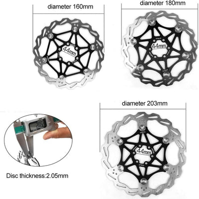 Bnineteenteam Fahrrad Bremsscheibe, 160/180 / 203mm Mountainbike Typ Schwimmende Bremsscheibe Fahrra