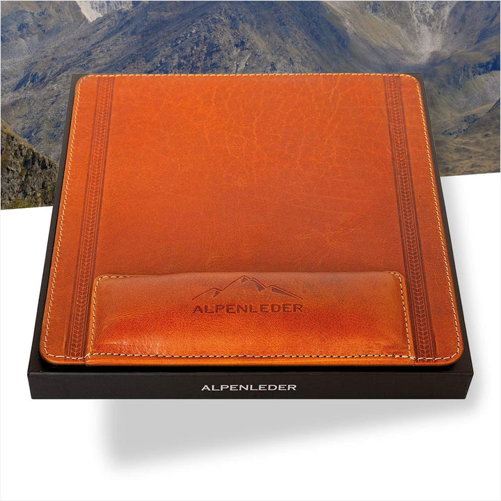 Alpenleder Mousepad - Konstanz (Handgefertigt) - Nachhaltiges Bio-Leder aus regionaler Landwirtschaf