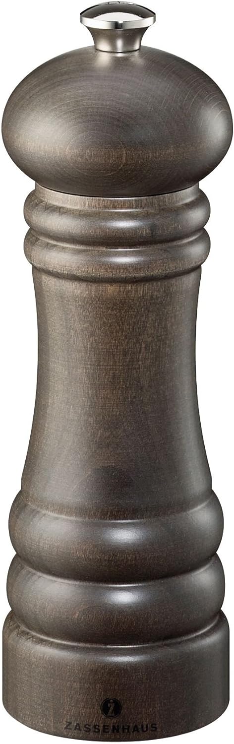 Zassenhaus 20120 Pfeffermühle "Berlin" 18 cm, Buche dunkel gebeizt Dark Beech Wood 18cm, Dark Beech