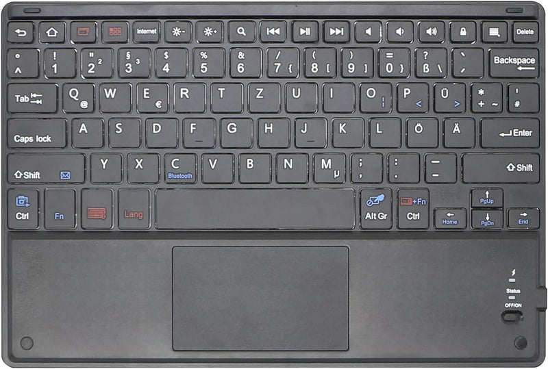 MQ für Huawei MediaPad T5 - Bluetooth Tastatur Tasche mit Multifunktions-Touchpad für Huawei MediaPa