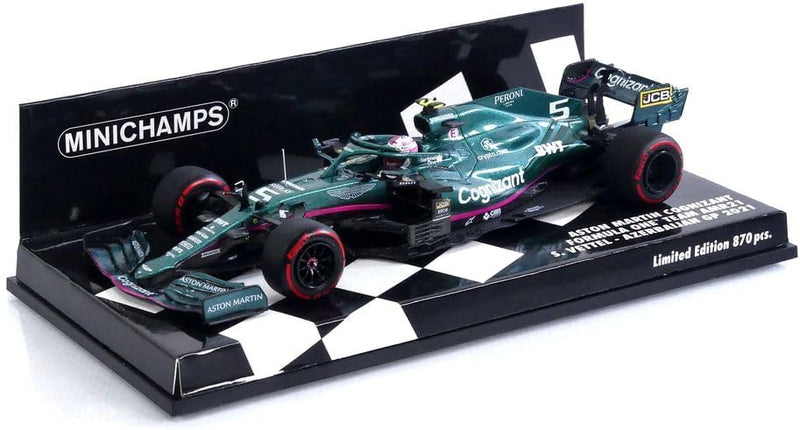 Minichamps 417210705 1:43 Aston Martin Cognizant Formula One Team AMR21-Sebastian Vettel-2nd Aserbai