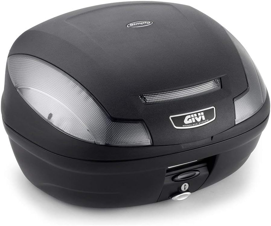 E470 Simply III Tech Monolock Topcase mit Platte und Cover schwarz matt oder Max Zuladung 3 kg