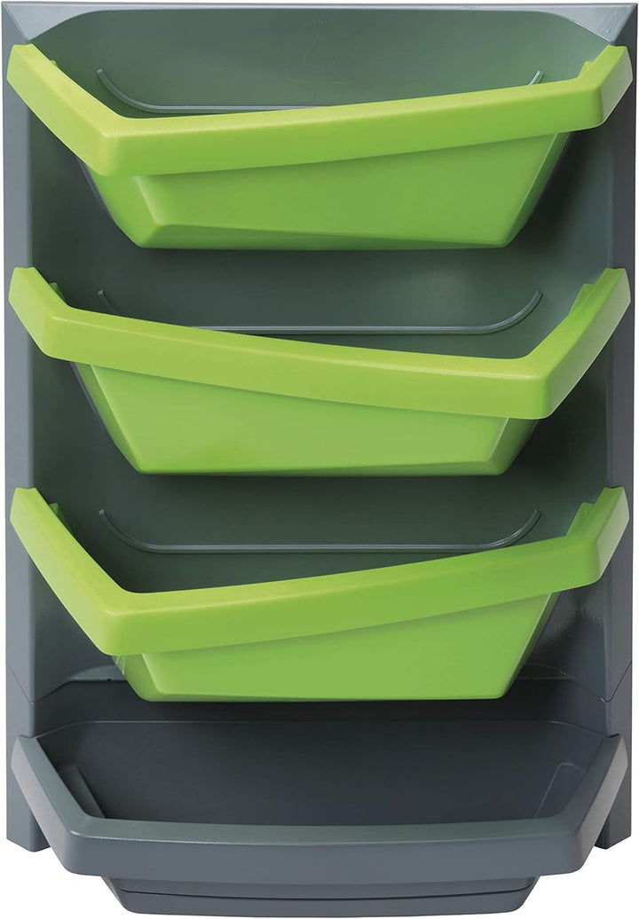 Juwel Vertical Garden Grundelement titan / limette (mit 3 Pflanzschalen, wasserdichte Rückwand, für