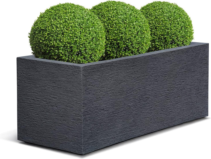 ESCHBACH® Pflanzkübel Box 80 Nero Anthrazit Rechteckig * 80 x 30 x 30 cm * 10 Jahre Garantie 80x30x3