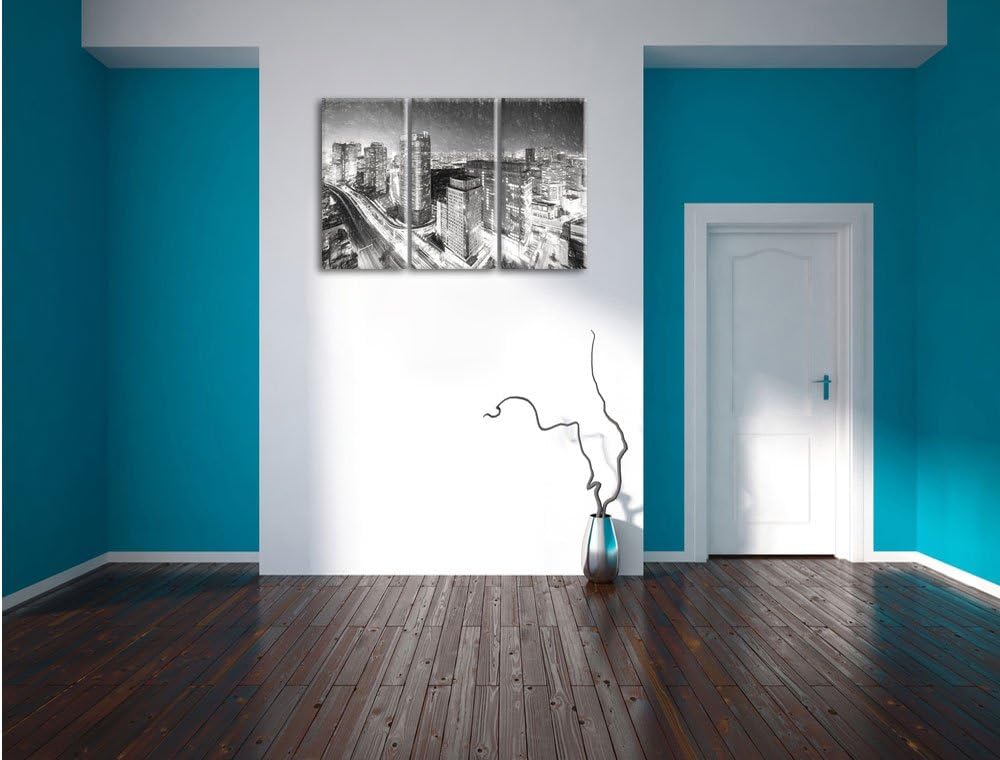 Pixxprint Moderne Architektur in Tokio als Leinwandbild/Grösse: 3 Teilig (120x80 cm) cm/Wandbild/Kun