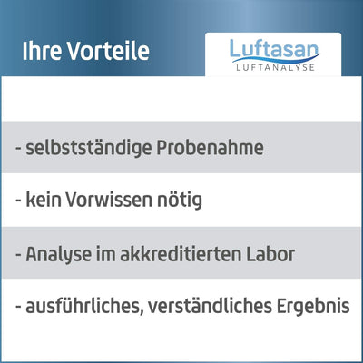 Luftasan Asbest Test Maxi – professionelle Asbest-Analyse Einer Staubprobe oder Materialprobe – gemä