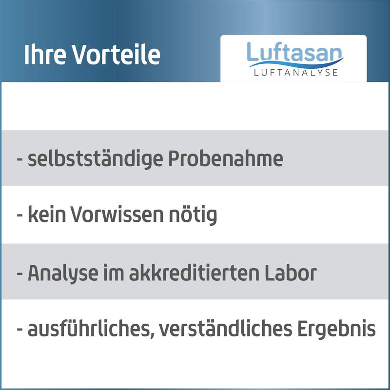 Luftasan Asbest Test Maxi – professionelle Asbest-Analyse Einer Staubprobe oder Materialprobe – gemä