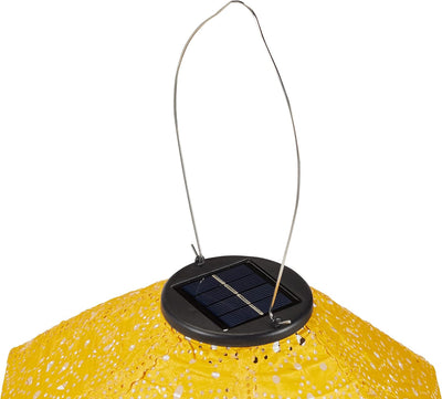 Lights4fun LED Solar Lampion Diamant Tyvek Marokkanische Laterne Aussenbereich