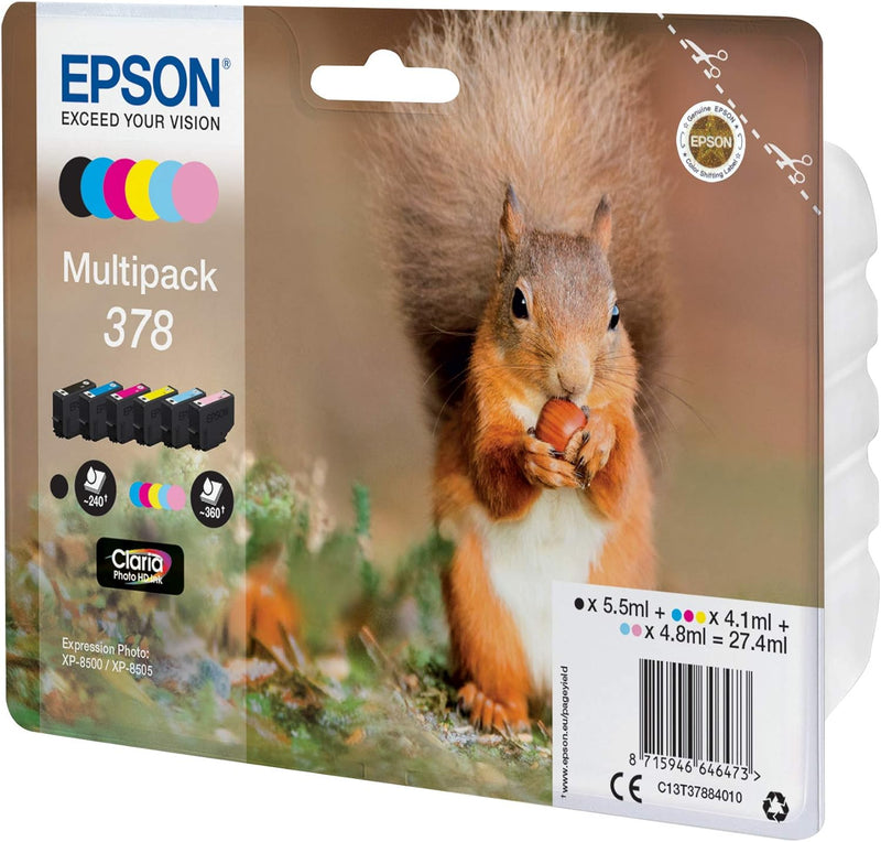 Epson Original 378 Tinte Eichhörnchen, Multipack, 6-farbig