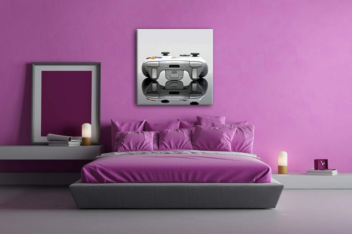 deyoli fantastischer Xbox Controller im Format: 70x70 als Leinwandbild, Motiv fertig gerahmt auf Ech