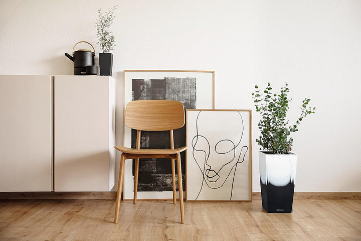 LECHUZA CUBICO Color CAMBIO 30, Inkl. Bewässerungssystem, Herausnehmbarer Pflanzeinsatz, Für Innen-