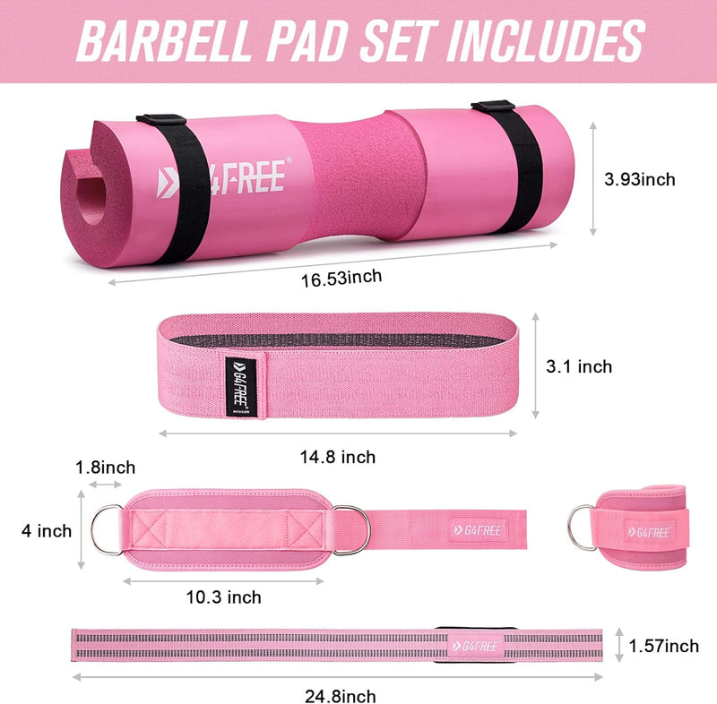 G4Free 9er Set Langhantel Polster/Nackenpolster/Barbell Pad für Kniebeugen/Hip Thrusts/Lunges/Olympi