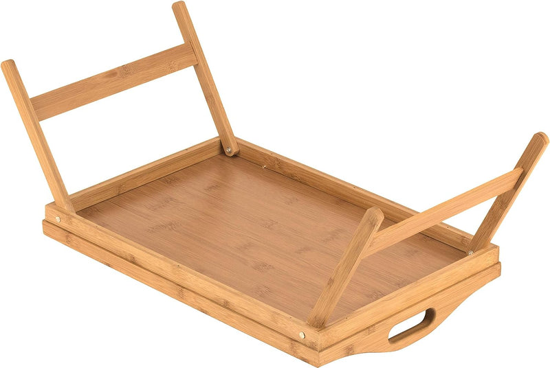 Home-it Betttablett Tisch mit klappbaren Beinen und Frühstückstablett Bambus Betttisch und Betttable
