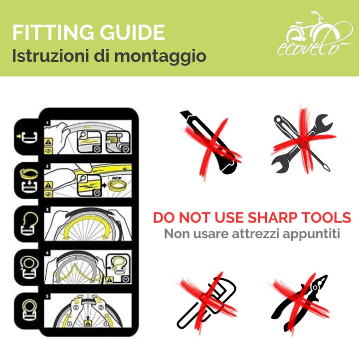 Ecovelò Unisex – Erwachsene V.a-Kameras. 2 Reifen 20 x 1.95 (50-406) + Kammern America (Schrader), S