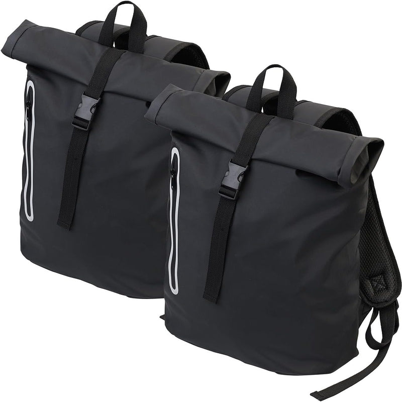 Xcase Laptop Tasche: 2er-Set Rolltop-Rucksäcke mit gepolstertem Laptop-Fach, wasserfest (Cityrucksac