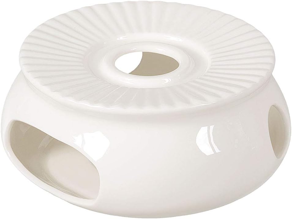 Porzellan Stövchen/Teewärmer für Teekanne in weiss, Ø 14,5cm, Original Aricola®