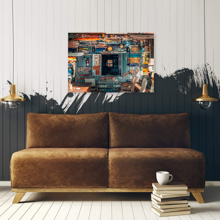 Feeby Wanddeko für Wohnzimmer Leinwandbild Kunstdruck Braun 90x60 cm M14498 90x60 cm, M14498 90x60 c