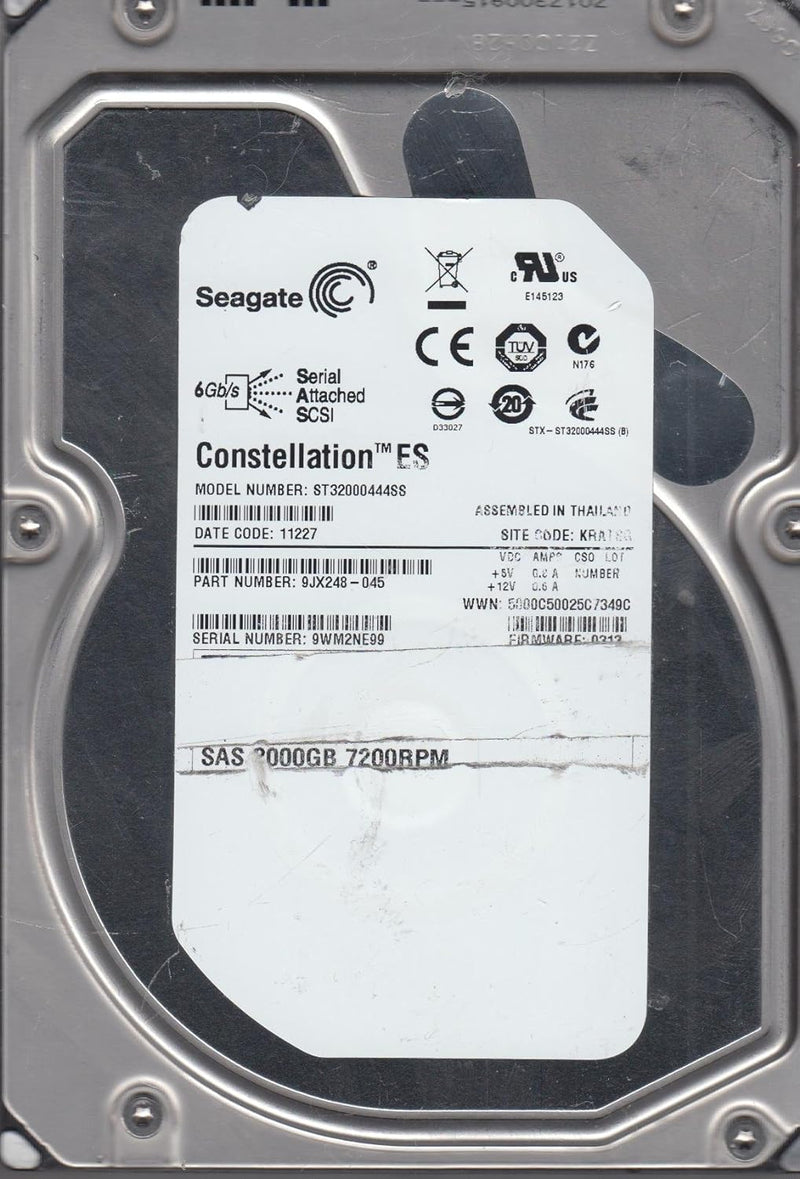 Seagate Constellation SAS 2 TB 2048 GB SAS Festplatte – Festplatten (2048 GB, SAS, 7200 U/min, 3,5 Z