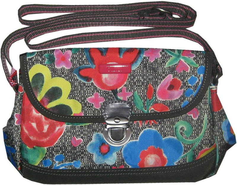 Oilily Funky Flowers S Shoulderbag Charcoal