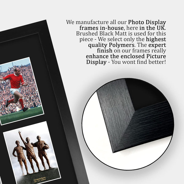 HWC Trading FR A3 Best Charlton Law The United Holy Trinity Geschenke Gedruckt, Signiert Autogramm B