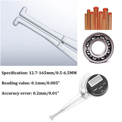 Innendurchmesser Messschieber, hochpräziser Digital Messschieber Schieblehre, mit grosser LCD Digita