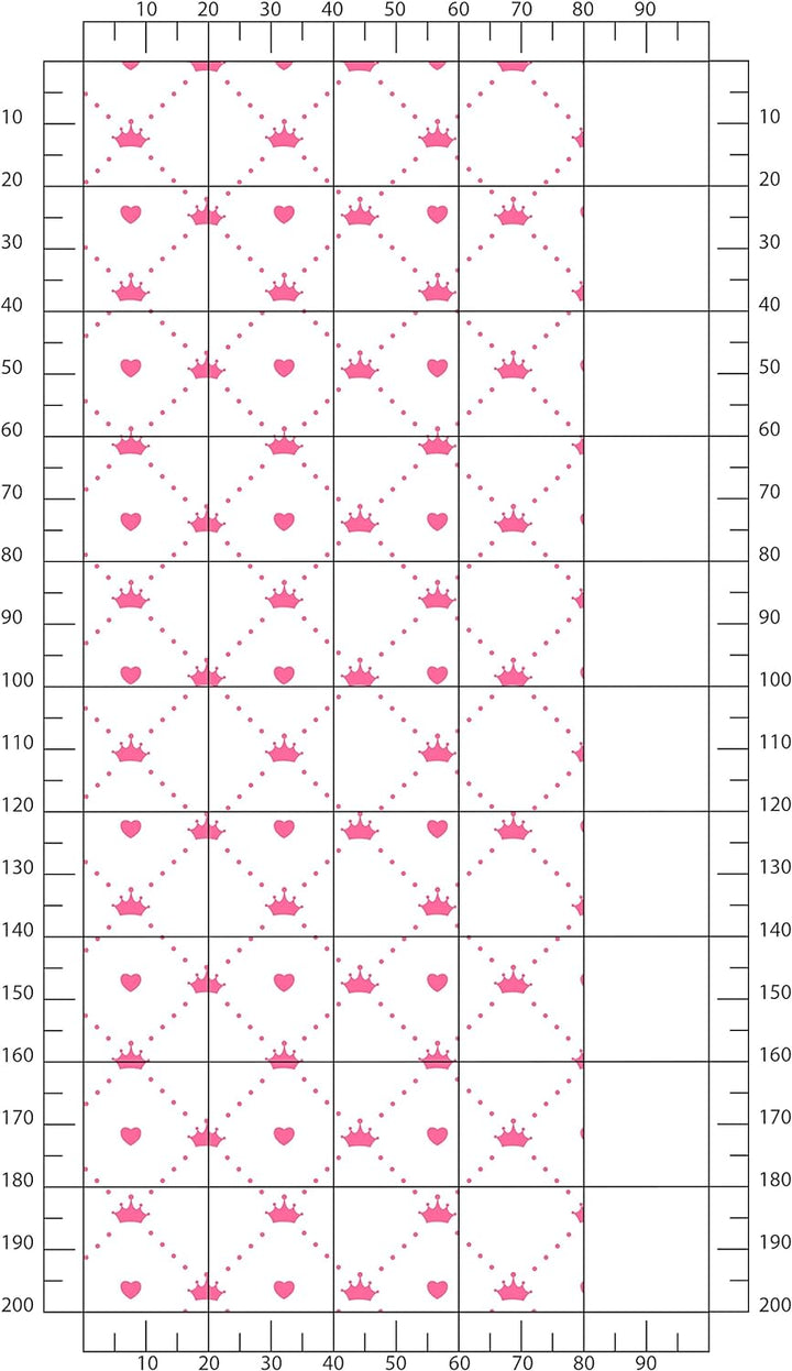 wandmotiv24 Türtapete Prinzessin - Herz - Krone 80 x 200cm (B x H) - Dekorfolie selbstklebend Sticke