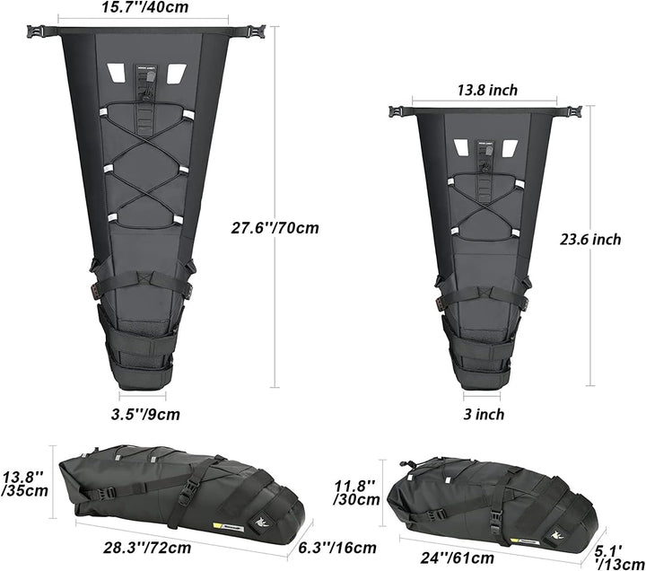 Rhinowalk Fahrrad Satteltasche Wasserdicht 10/13L Fahrradtasche Sitztasche Aufbewahrungstasche für O