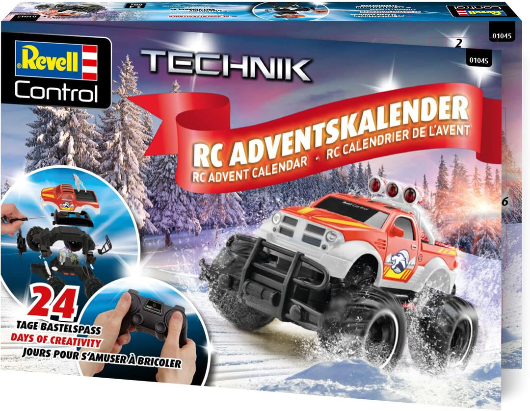 Revell Adventskalender RC-Truck I RC Adventskalender I Ferngsteuerter Truck in 24 Tagen zusammenbaue