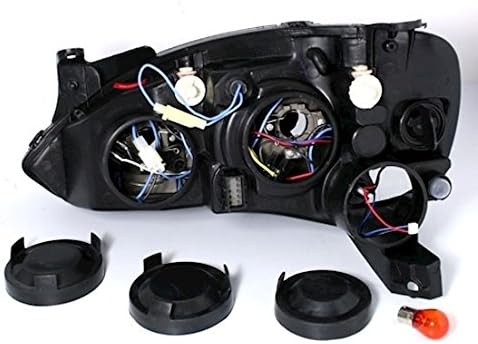 AD Tuning GmbH & Co. KG DEPO Angel Eyes Scheinwerfer Klarglas Schwarz mit Standlichtringe