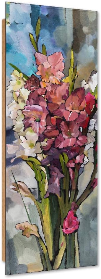 Feeby Wanddeko Blumen Bild Kunstdruck modern für Schlafzimmer Rot 30x90 cm M14017 30x90 cm, M14017 3